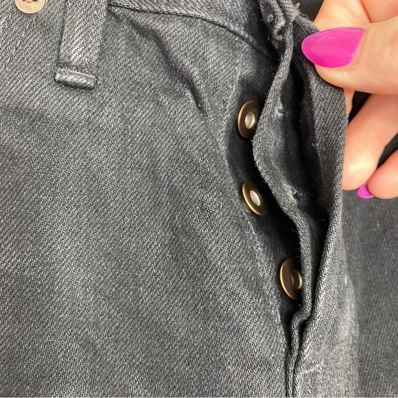 Tellason Black Cuffed Tapered Straight Leg Jeans - Picture 5 of 5